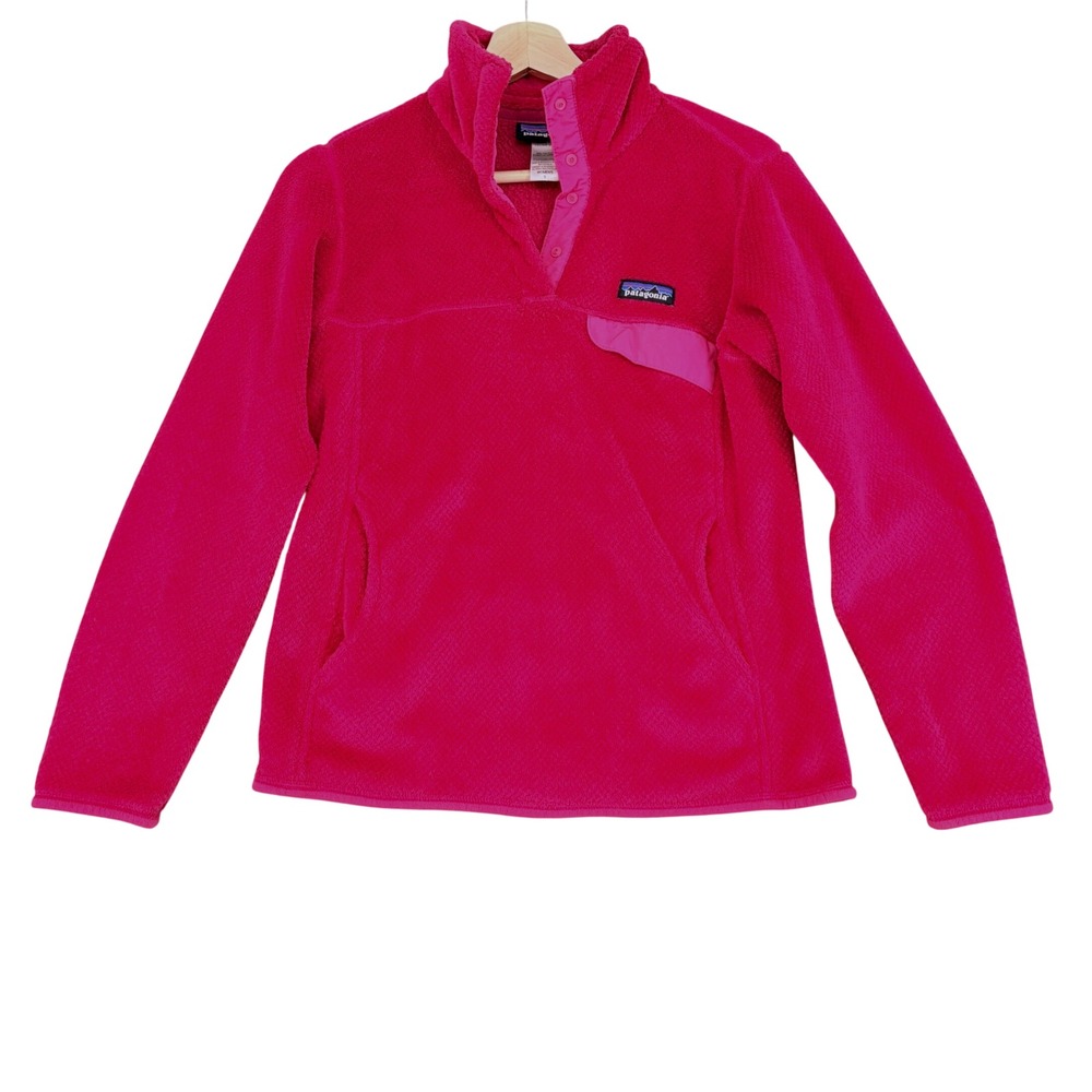 Patagonia Womens Re-Tool Snap-T Fleece Pullover Magenta Pink Small